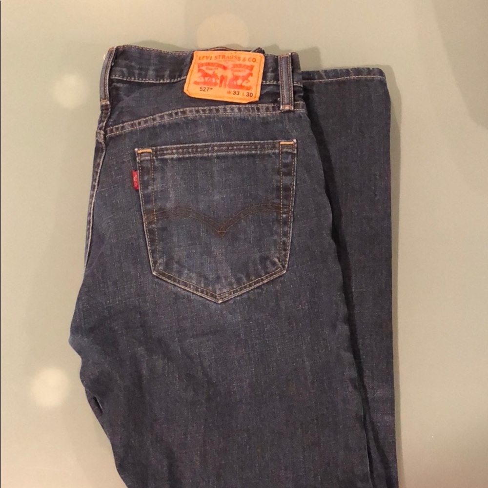 Levi 527 jeans.